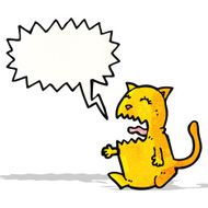 shrieking cat cartoon