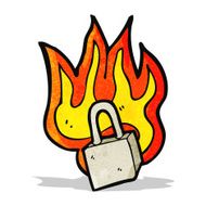 padlock symbol cartoon N2