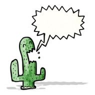 cartoon cactus with speech bubble N2