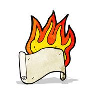 flaming scroll cartoon