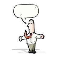 cartoon man with speech bubble N21