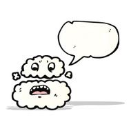 cartoon cloud with speech bubble N28