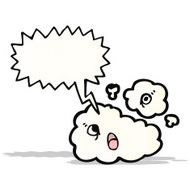 cartoon cloud with speech bubble N29