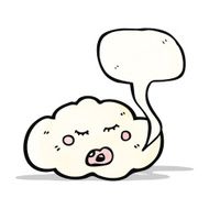 cartoon cloud with speech bubble N30