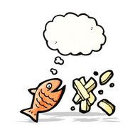 Fish And Chips Cartoon N6