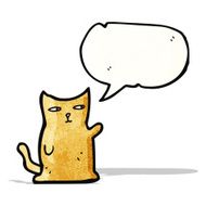 cartoon cat with speech bubble N77