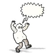 man in ghost costume