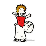 cartoon man in ghost costume N5