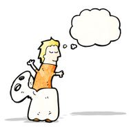 cartoon man in ghost costume N6