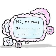 cartoon name tag N2