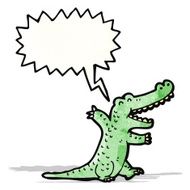 shouting crocodile cartoon