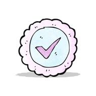 cartoon tick symbol