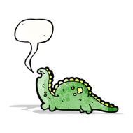 friendly cartoon dinosaur