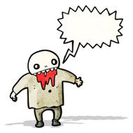 scary zombie man cartoon
