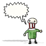 scary zombie man cartoon N2