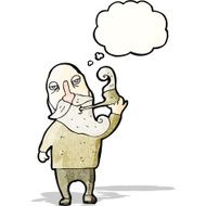 old man smoking pipe cartoon