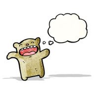 little bear with thought bubble cartoon N2