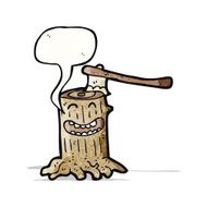 tree stump cartoon character N2
