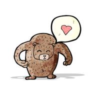 cartoon bear with love heart N2