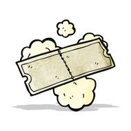 cartoon old movie ticket N3