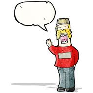 cartoon mechanic talking repairs