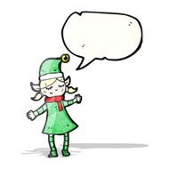 christmas elf girl cartoon N3