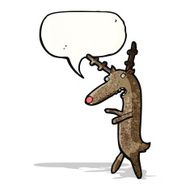 cartoon funny reindeer