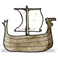 Cartoon Viking Ship N11