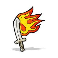 flaming sword cartoon