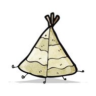 cartoon tepee