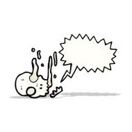 cartoon skull with speech bubble N43