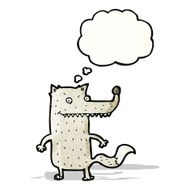 thinking wolf cartoon N2
