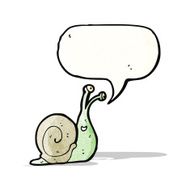 cartoon snail with speech bubble N42