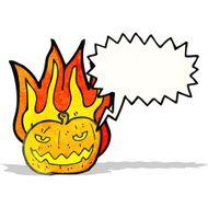 cartoon flaming pumpkin N2