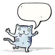 cute cartoon cat with speech bubble N2