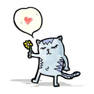 cute cartoon cat with speech bubble N3