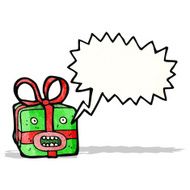 monster christmas present cartoon