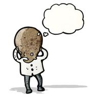 cartoon big brain scientist