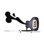 cartoon spilled ink