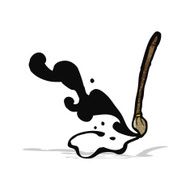 cartoon calligraphy brush N4