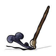 cartoon calligraphy brush N6