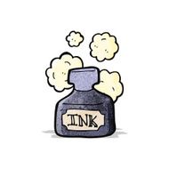 cartoon ink pot N4