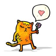 cartoon cat in love