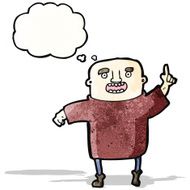 cartoon man with idea N42