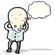 cartoon stressed out scientist