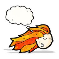 cartoon flaming red hair