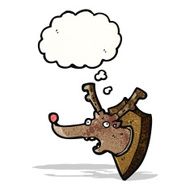 cartoon stuffed christmas reindeer head
