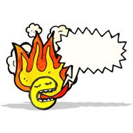 flaming emoticon face cartoon N7