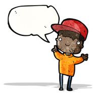 cartoon boy with speech bubble N14