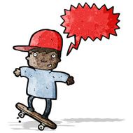 Cartoon Boy On Skateboard N8